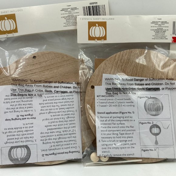 Horizon Group USA Pumpkin Tassel Decor Set of 2 - Picture 2 of 2